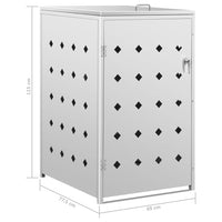 vidaXL Abrigo para caixote do lixo 240 L aço inoxidável