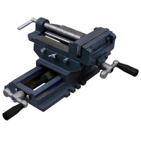 vidaXL Torno-prensa manual com corrediça transversal 70 mm