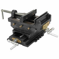 vidaXL Torno-prensa manual com corrediça transversal 70 mm