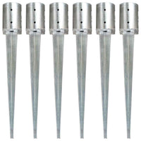 vidaXL Estacas de enterrar 2 pcs 8x61 cm aço galvanizado prateado