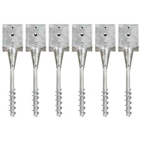 vidaXL Estacas de enterrar 2 pcs 7x7x56 cm aço galvanizado prateado