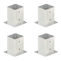 vidaXL Suportes para postes 4 pcs metal galvanizado 71 mm