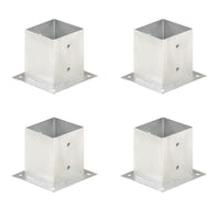 vidaXL Suportes para postes 4 pcs metal galvanizado 71 mm