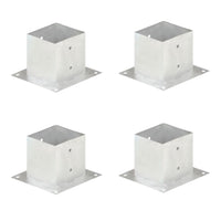 vidaXL Suportes para postes 4 pcs metal galvanizado 71 mm