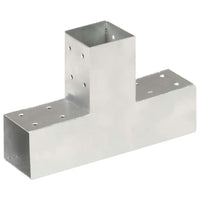 vidaXL Base para poste em forma de L 71x71 mm metal galvanizado