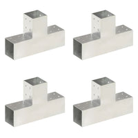 vidaXL Base para poste em forma de L 71x71 mm metal galvanizado