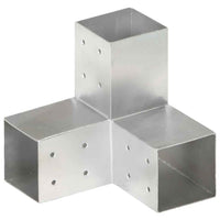 vidaXL Base para poste em forma de L 71x71 mm metal galvanizado