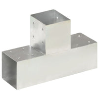 vidaXL Base para poste em forma de L 71x71 mm metal galvanizado