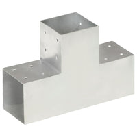 vidaXL Base para poste em forma de L 71x71 mm metal galvanizado