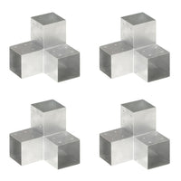 vidaXL Base para poste em forma de L 71x71 mm metal galvanizado