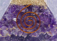 Pirâmide de Orgonite com Ametista - Grande