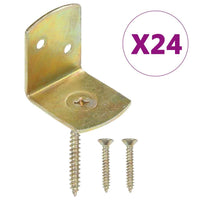 vidaXL Suportes p/ painel de vedação 4pcs metal galvanizado forma de L
