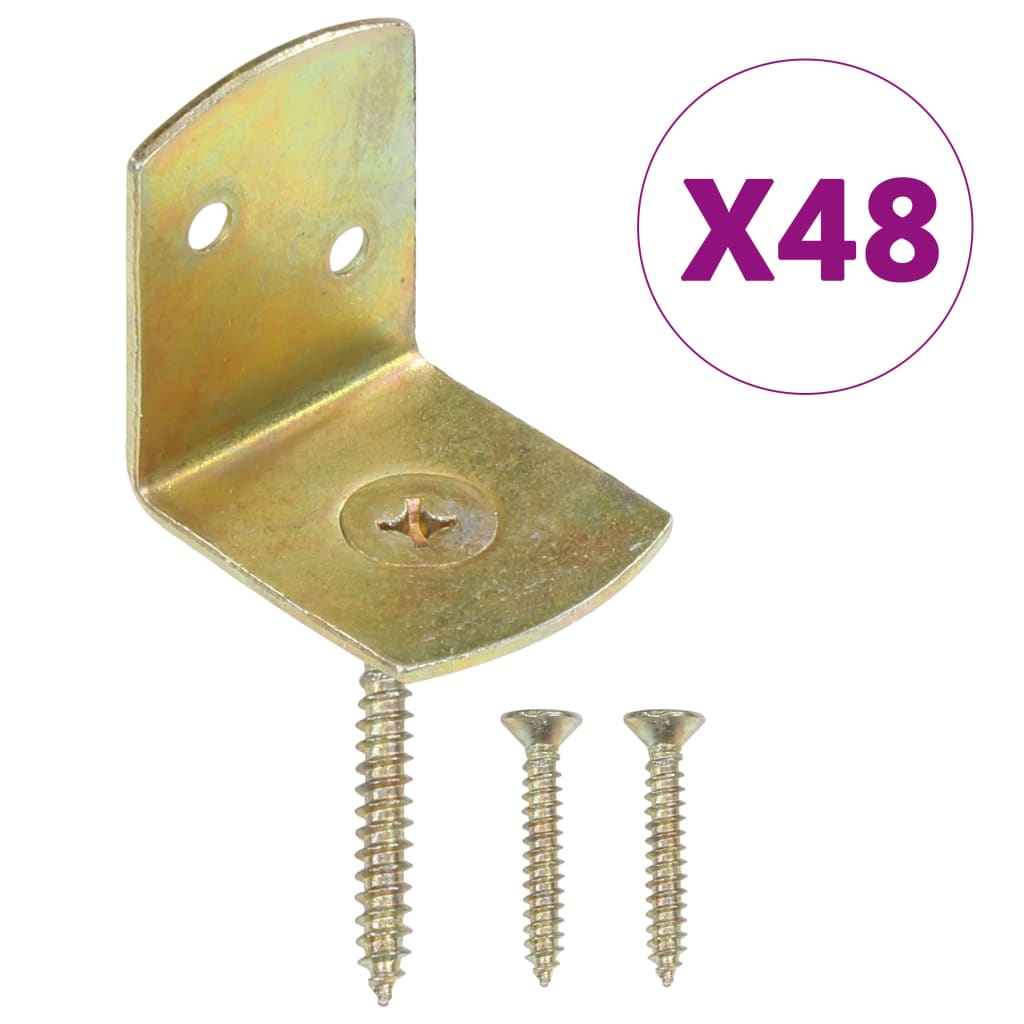 vidaXL Suportes p/ painel de vedação 4pcs metal galvanizado forma de L