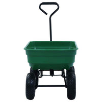 vidaXL Carrinho de mão basculante para jardim 300 kg 75 L verde