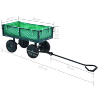 vidaXL Carrinho de mão de jardim 250 kg verde