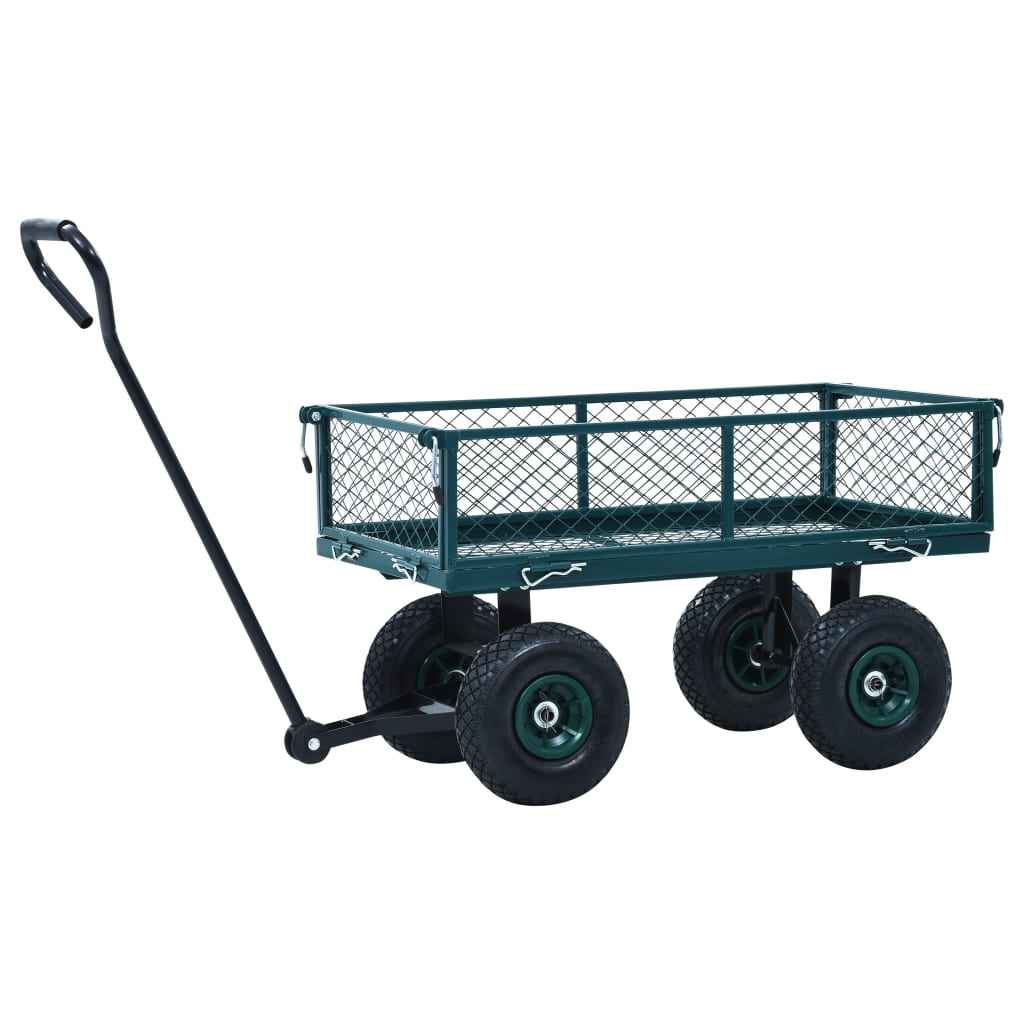vidaXL Carrinho de mão de jardim 250 kg verde