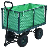vidaXL Carrinho de mão de jardim 250 kg verde