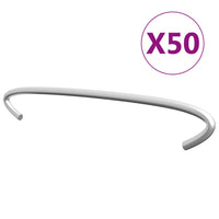 vidaXL Ganchos para gabiões 50 pcs aço galvanizado 10 cm