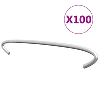 vidaXL Ganchos para gabiões 50 pcs aço galvanizado 10 cm