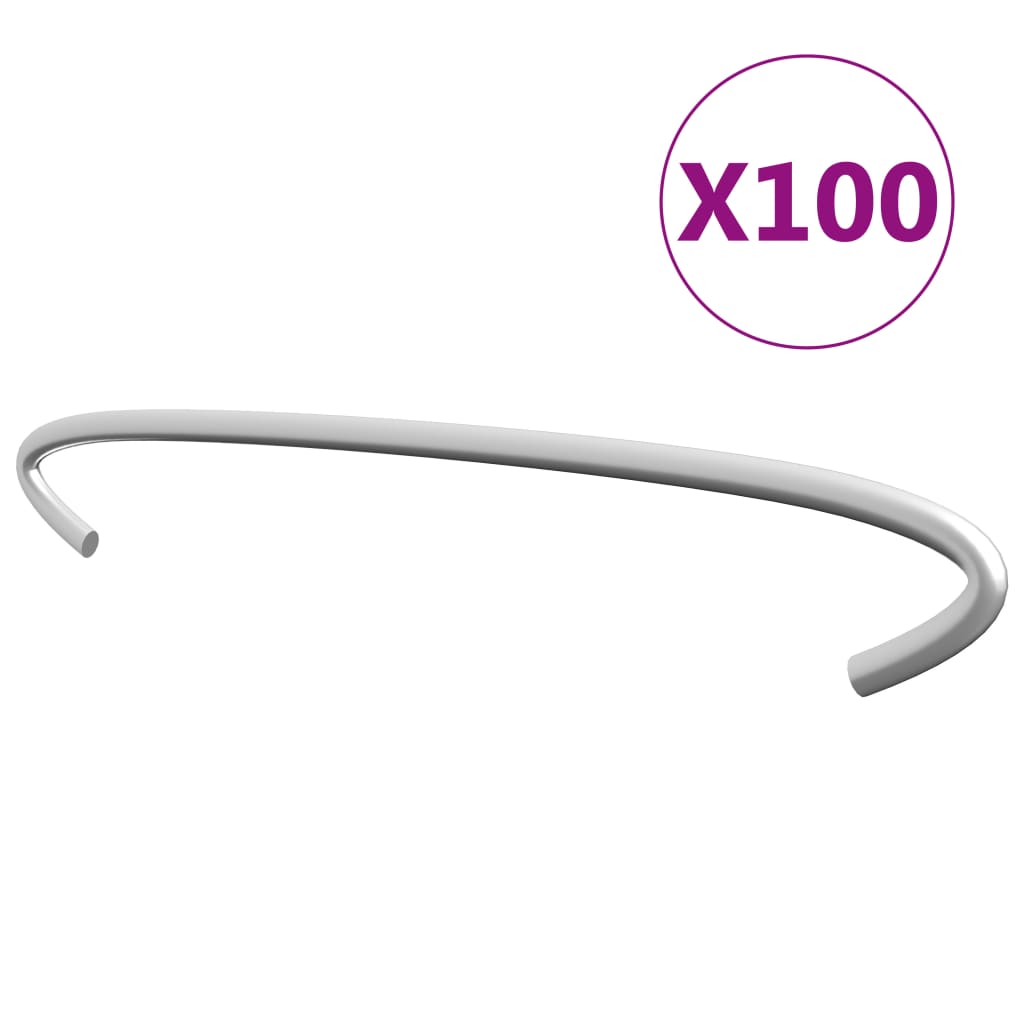 vidaXL Ganchos para gabiões 50 pcs aço galvanizado 10 cm