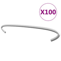 vidaXL Ganchos para gabiões 50 pcs aço galvanizado 10 cm