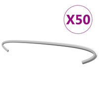 vidaXL Ganchos para gabiões 50 pcs aço galvanizado 10 cm