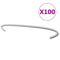 vidaXL Ganchos para gabiões 50 pcs aço galvanizado 10 cm