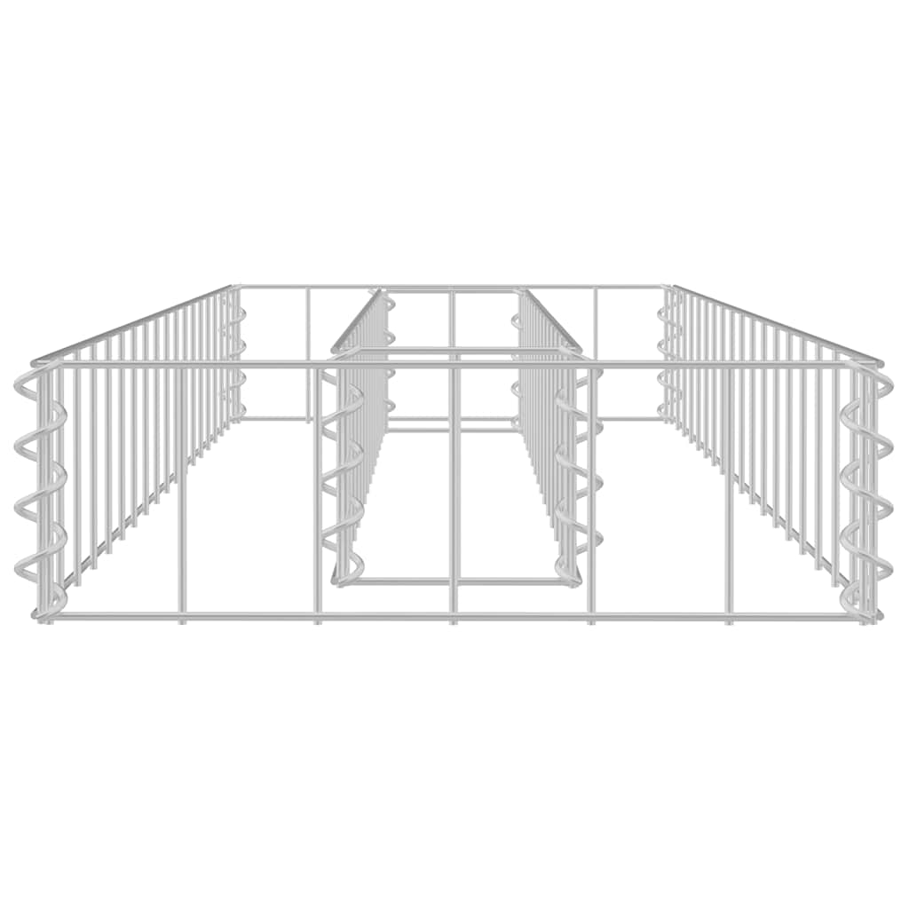 vidaXL Canteiro elevado/cesto gabião 90x30x10 cm aço galvanizado