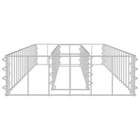 vidaXL Canteiro elevado/cesto gabião 90x30x10 cm aço galvanizado