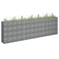 vidaXL Canteiro elevado/cesto gabião 90x30x10 cm aço galvanizado