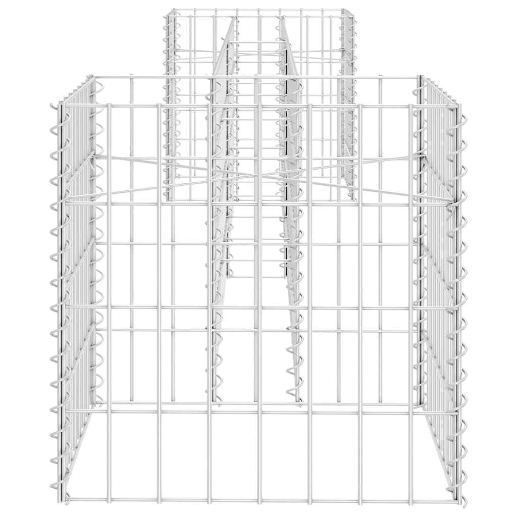 vidaXL Gabião em forma de H fio de aço 260x40x40 cm