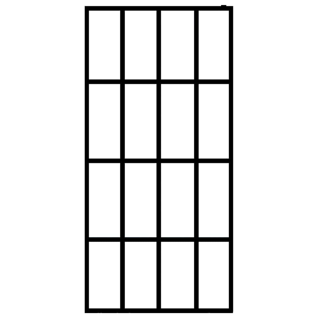 vidaXL Divisória de chuveiro vidro temperado transparente 80x195 cm