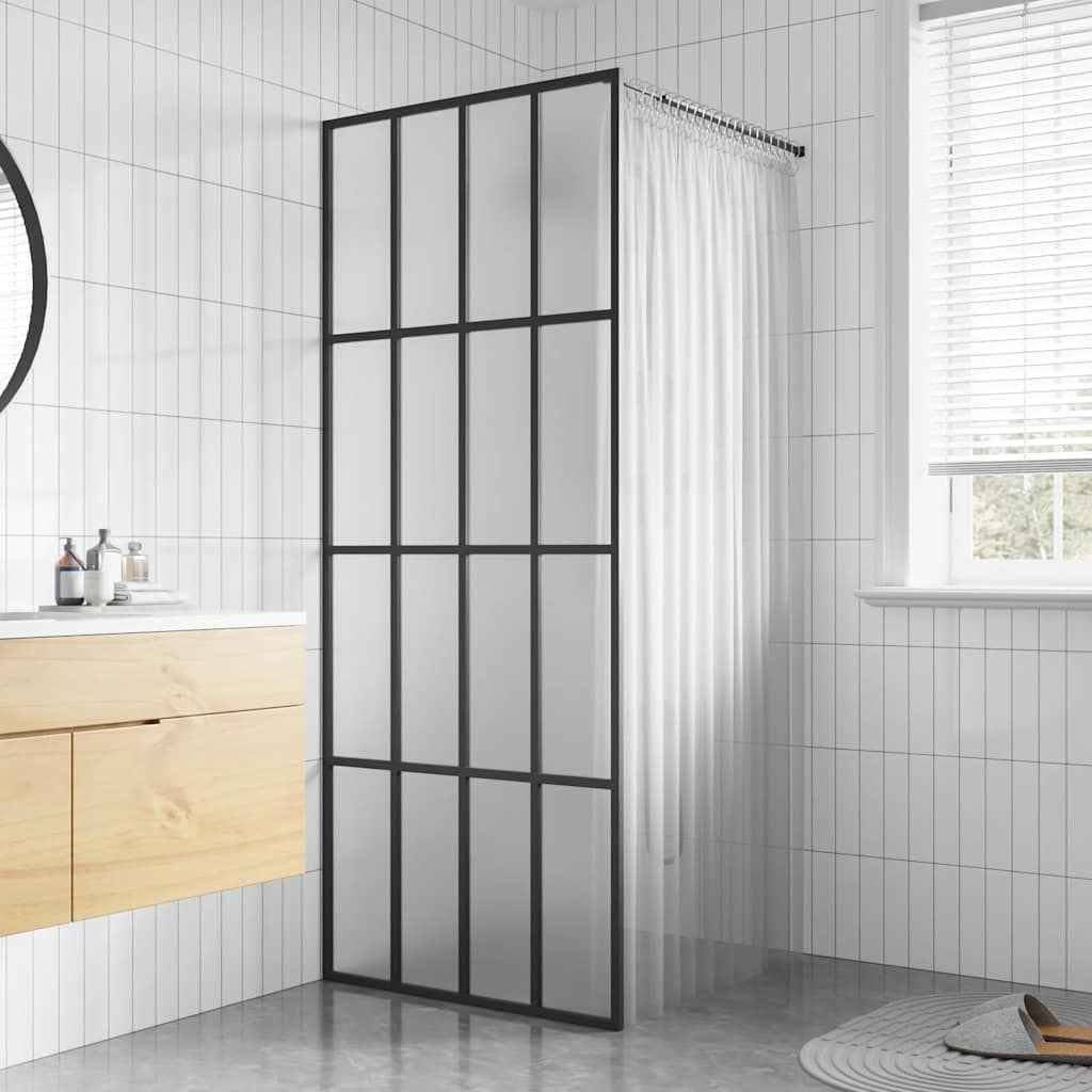 vidaXL Divisória de chuveiro vidro temperado transparente 80x195 cm