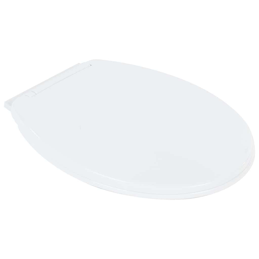 vidaXL Sanita sem rebordo 7 cm altura extra fecho suave cerâmica branco