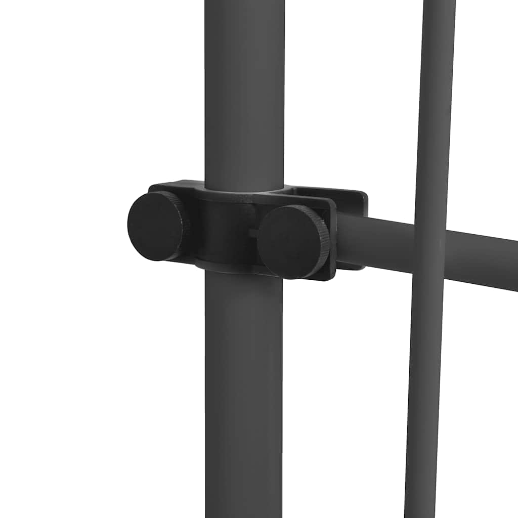 vidaXL Toldo retrátil manual com LED 100 cm azul e branco