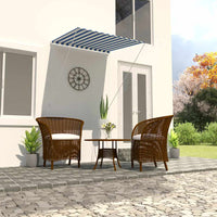 vidaXL Toldo retrátil 150x150 cm azul e branco