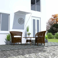 vidaXL Toldo retrátil 150x150 cm azul e branco