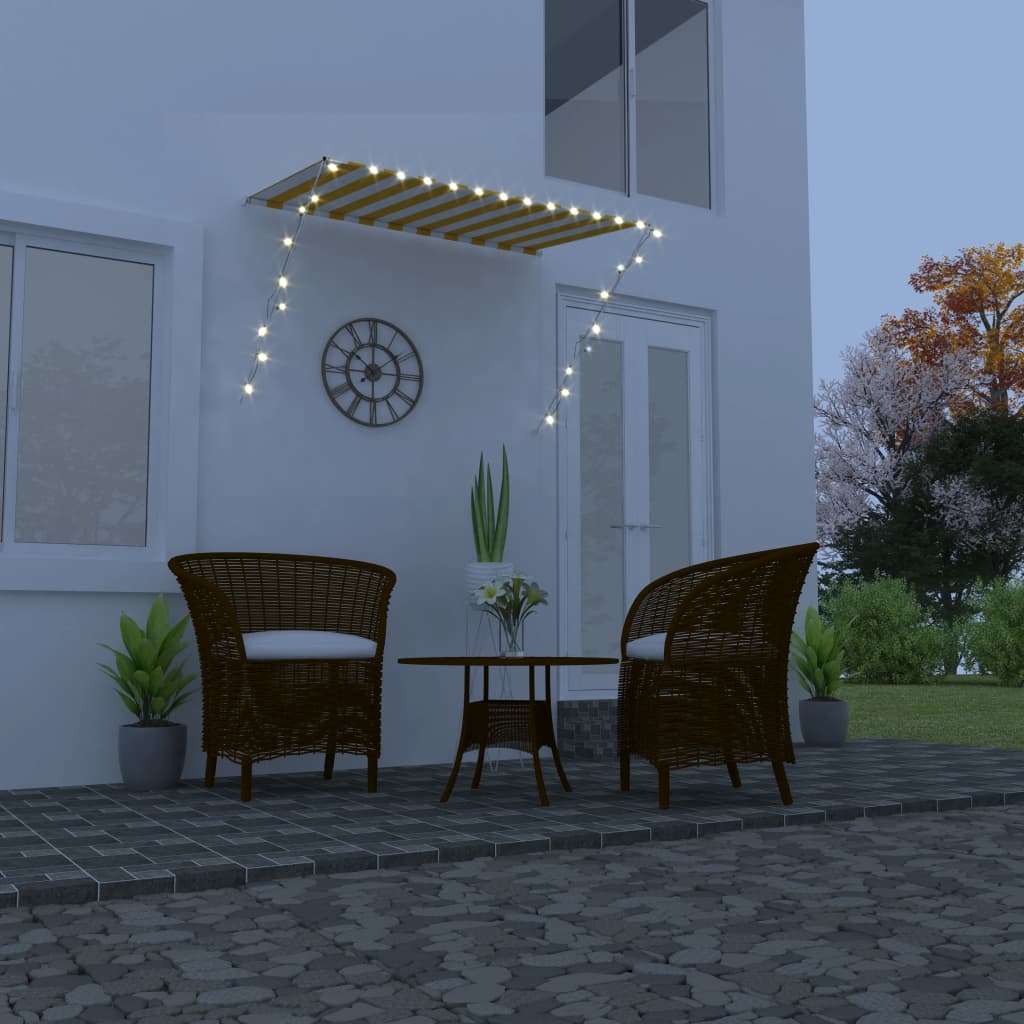 vidaXL Toldo retrátil com LED 250x150 cm antracite