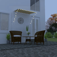 vidaXL Toldo retrátil com LED 250x150 cm antracite