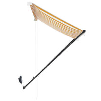 vidaXL Toldo retrátil com LED 200x150 cm amarelo e branco