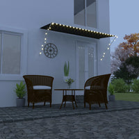 vidaXL Toldo retrátil com LED 250x150 cm antracite
