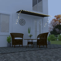 vidaXL Toldo retrátil com LED 250x150 cm antracite