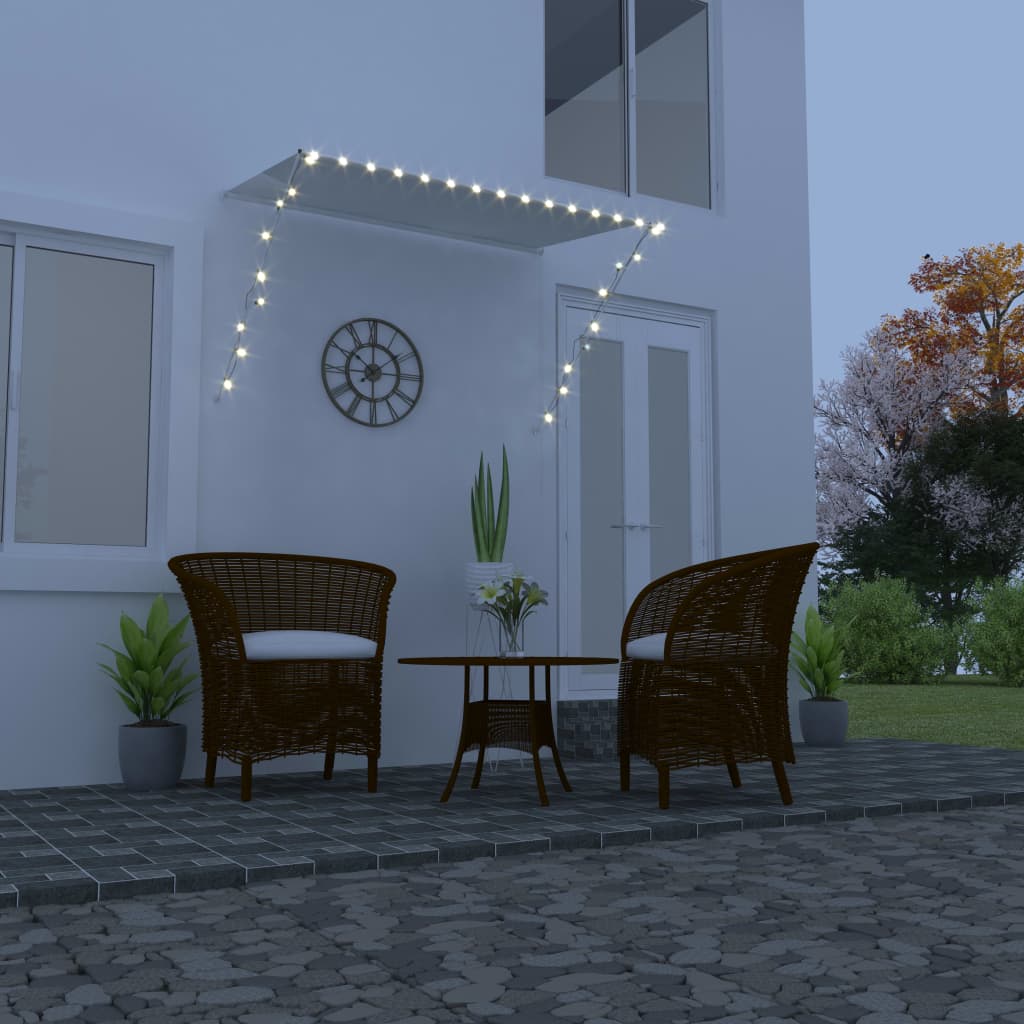 vidaXL Toldo retrátil com LED 250x150 cm antracite