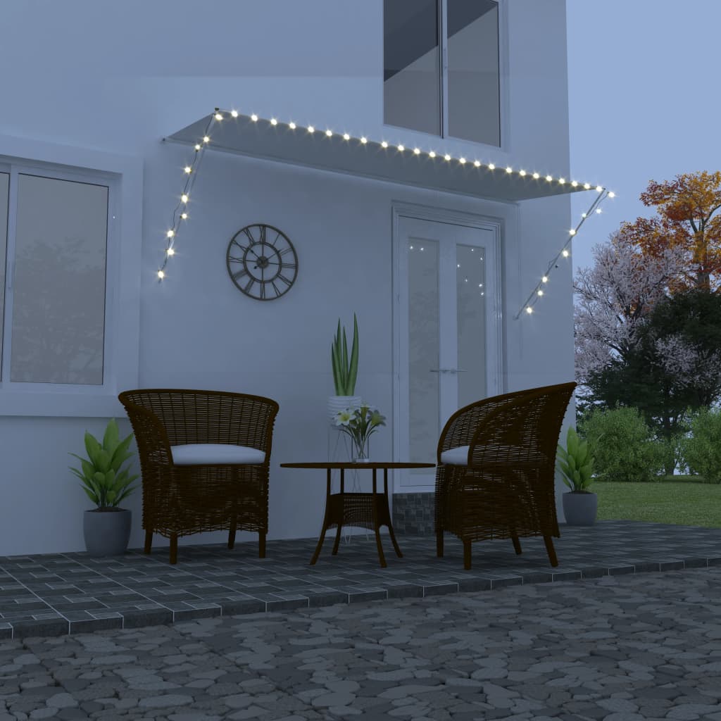 vidaXL Toldo retrátil com LED 250x150 cm antracite