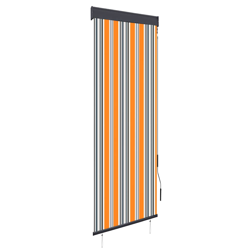 vidaXL Estore de rolo para exterior 60x250 cm azul e branco