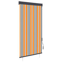vidaXL Estore de rolo para exterior 60x250 cm azul e branco