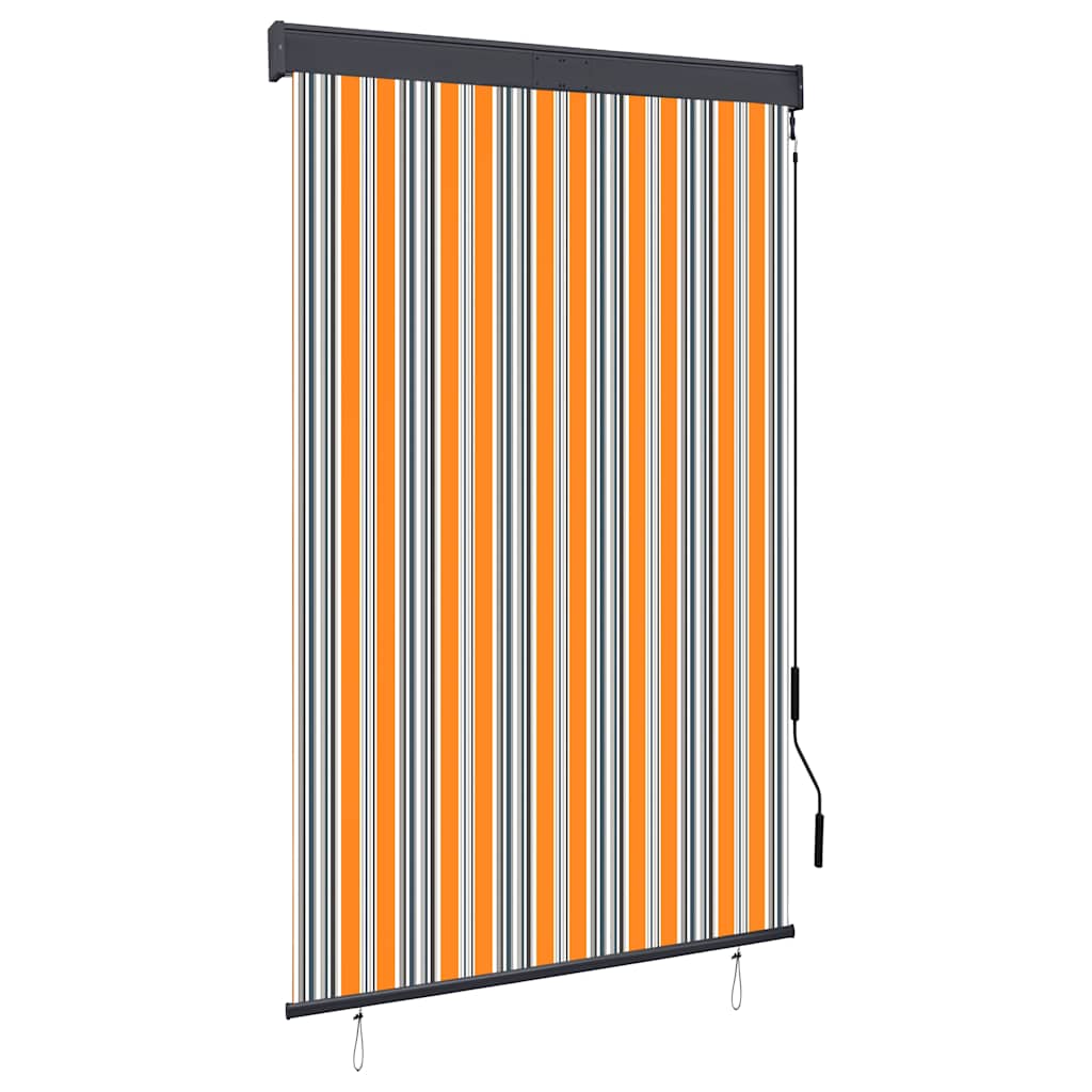 vidaXL Estore de rolo para exterior 60x250 cm azul e branco