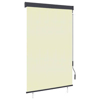 vidaXL Estore de rolo para exterior 60x250 cm azul e branco