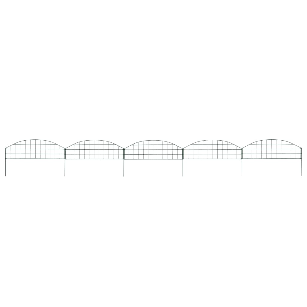 vidaXL Conj. painéis de vedação arqueados p/ jardim 77,3x26 cm verde