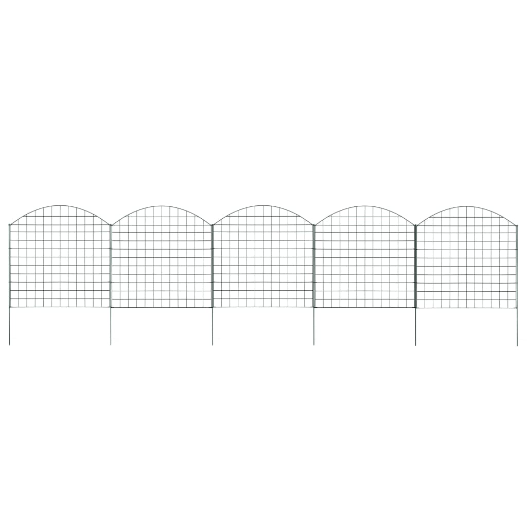 vidaXL Conj. painéis de vedação arqueados p/ jardim 77,3x26 cm verde